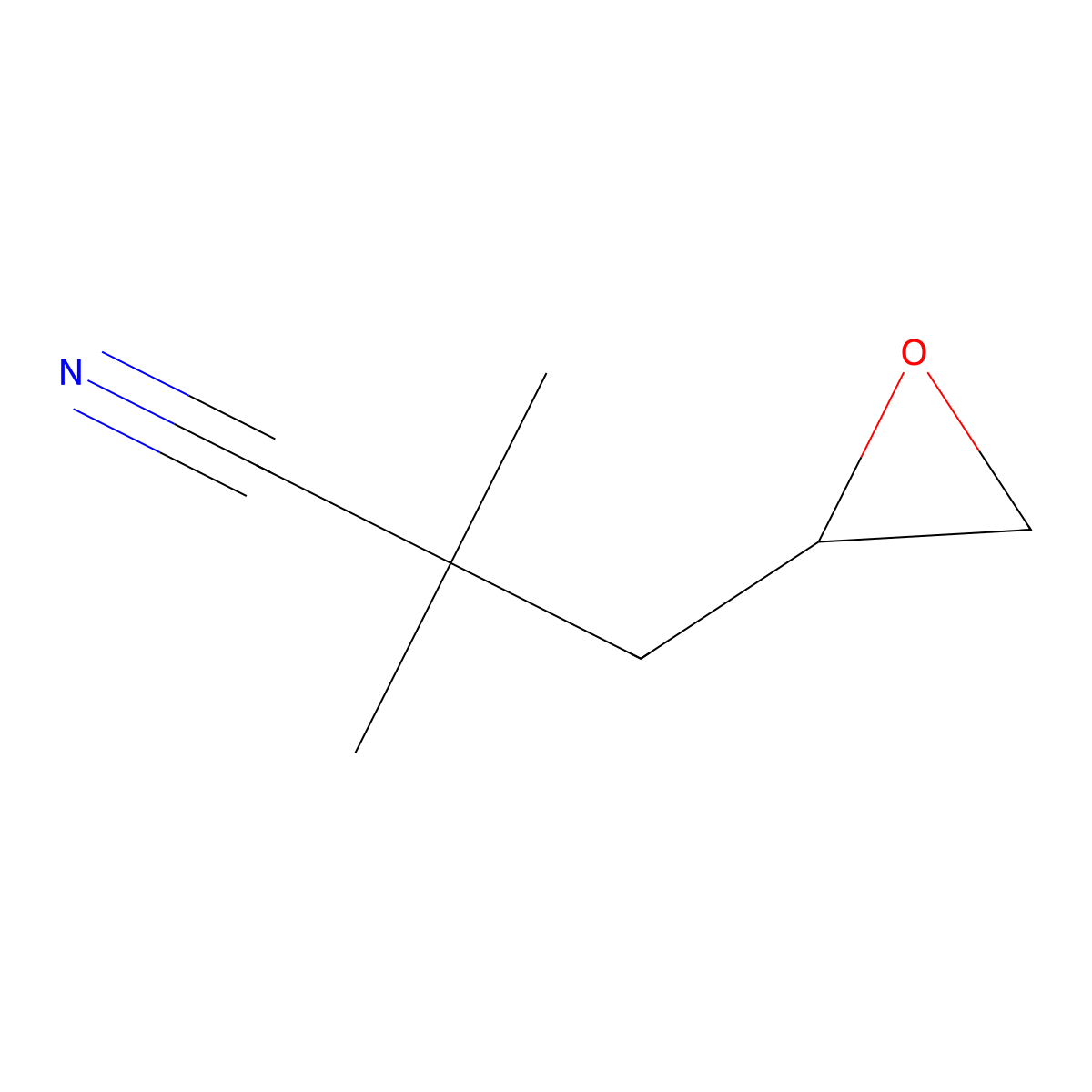 2,2-Dimethyl-3-(oxiran-2-yl)propanenitrile molecular structure, CAS 1799542-40-7
