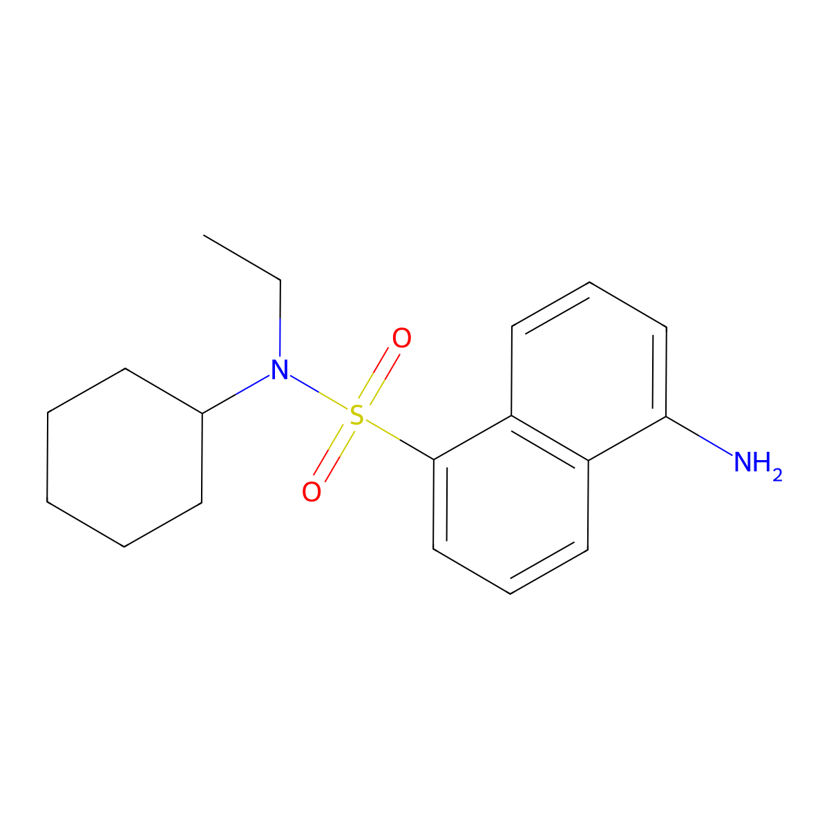 [(5-Aminonaphthyl)sulfonyl]cyclohexylethylamine molecular structure, CAS 179955-58-9