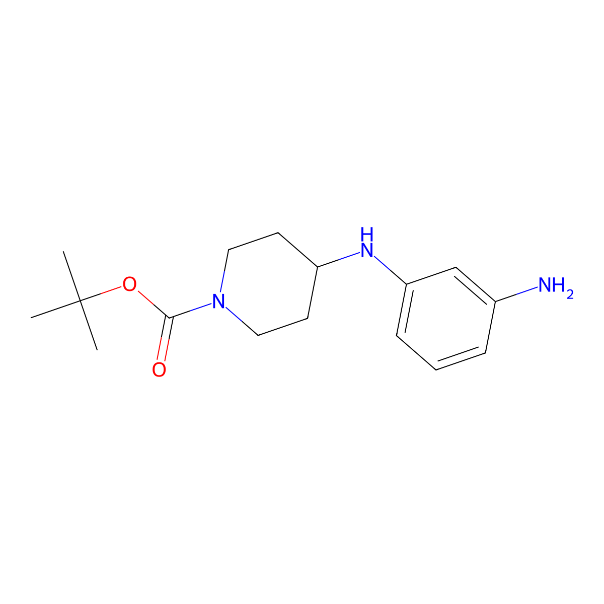 tert-Butyl 4-((3-aminophenyl)amino)piperidine-1-carboxylate molecular structure, CAS 1799562-62-1