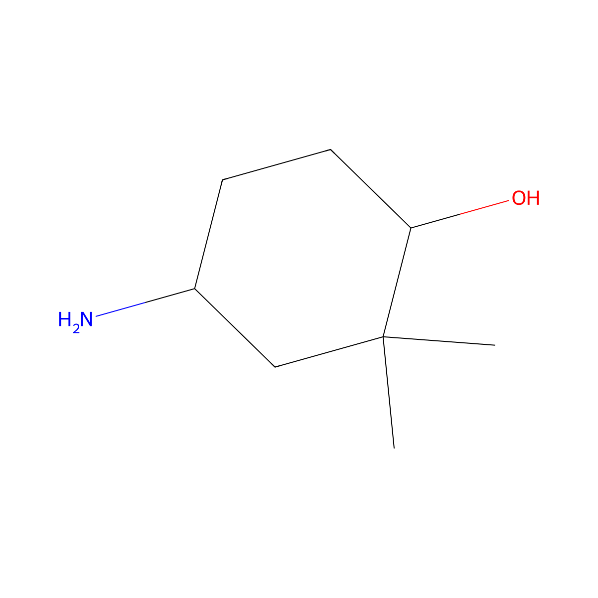 4-Amino-2,2-dimethylcyclohexanol molecular structure, CAS 1799579-51-3