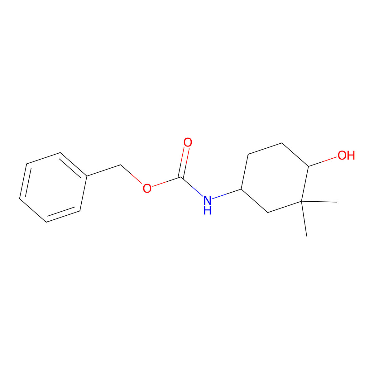 benzyl N-(4-hydroxy-3,3-dimethylcyclohexyl)carbamate molecular structure, CAS 1799579-52-4
