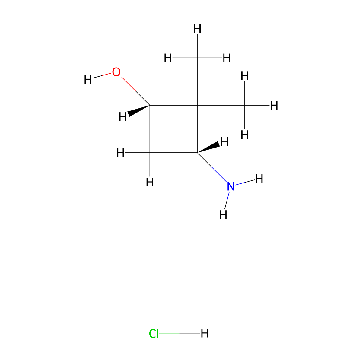 (1S,3R)-3-Amino-2,2-dimethylcyclobutan-1-ol hydrochloride molecular structure, CAS 1799579-71-7