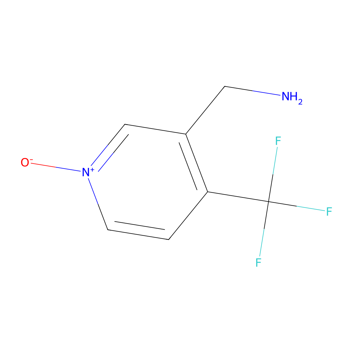 3-(Aminomethyl)-4-(trifluoromethyl)pyridine 1-oxide molecular structure, CAS 1799580-70-3