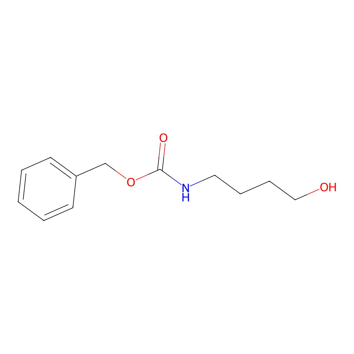 benzyl N-(4-hydroxybutyl)carbamate molecular structure, CAS 17996-13-3