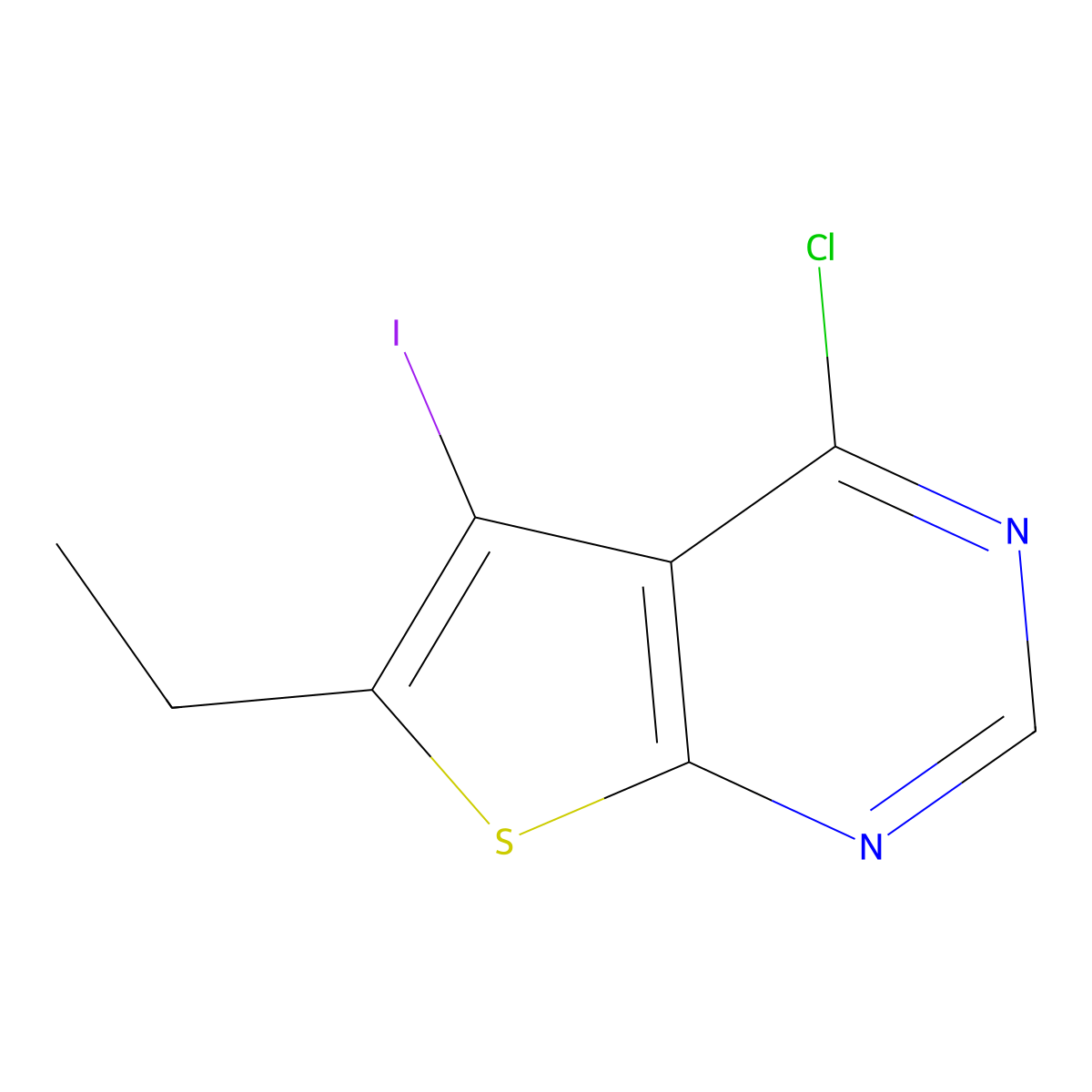 4-Chloro-6-ethyl-5-iodothieno[2,3-d]pyrimidine molecular structure, CAS 1799610-93-7