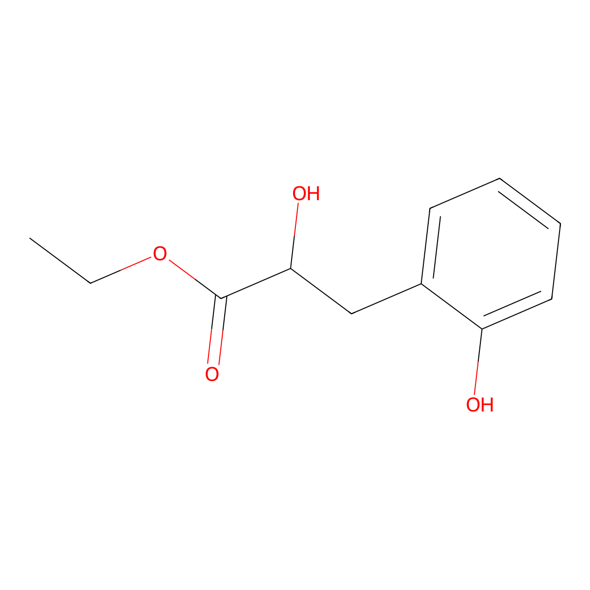 Ethyl (R)-2-hydroxy-3-(2-hydroxyphenyl)propanoate molecular structure, CAS 1799611-66-7