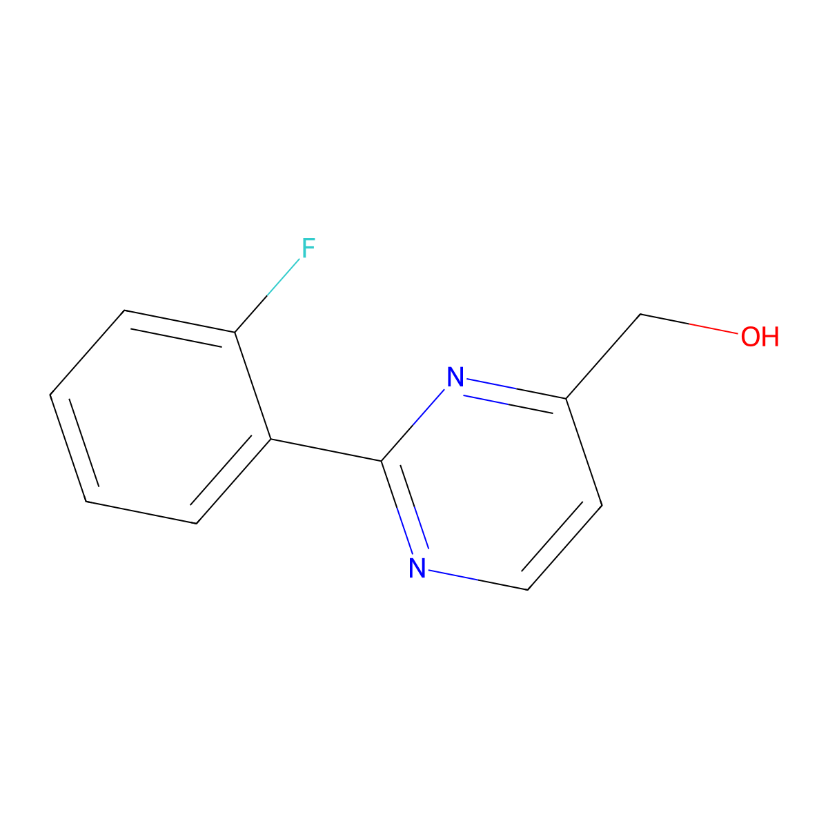 2-(2-Fluorophenyl)-4-pyrimidinemethanol molecular structure, CAS 1799613-88-9