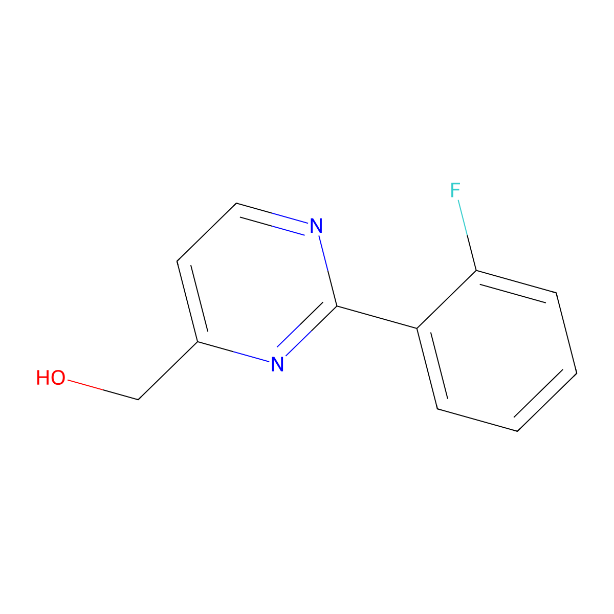 2-(2-Fluorophenyl)-4-pyrimidinemethanol molecular structure, CAS 1799613-88-9