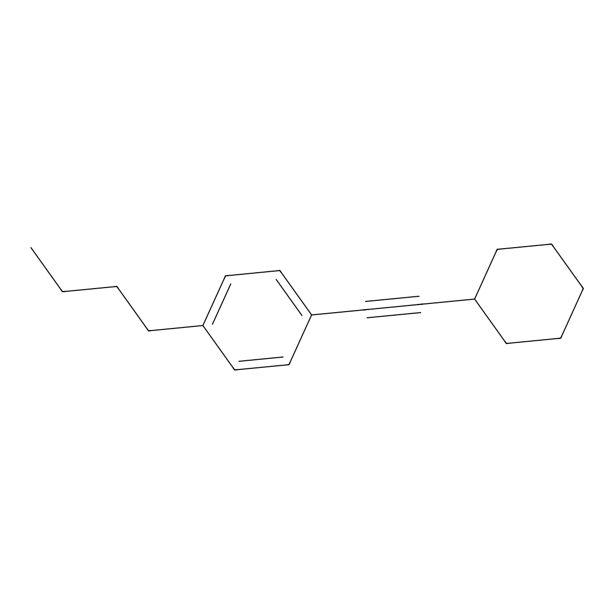 1-Butyl-4-(2-cyclohexylethynyl)benzene molecular structure, CAS 1799667-69-8