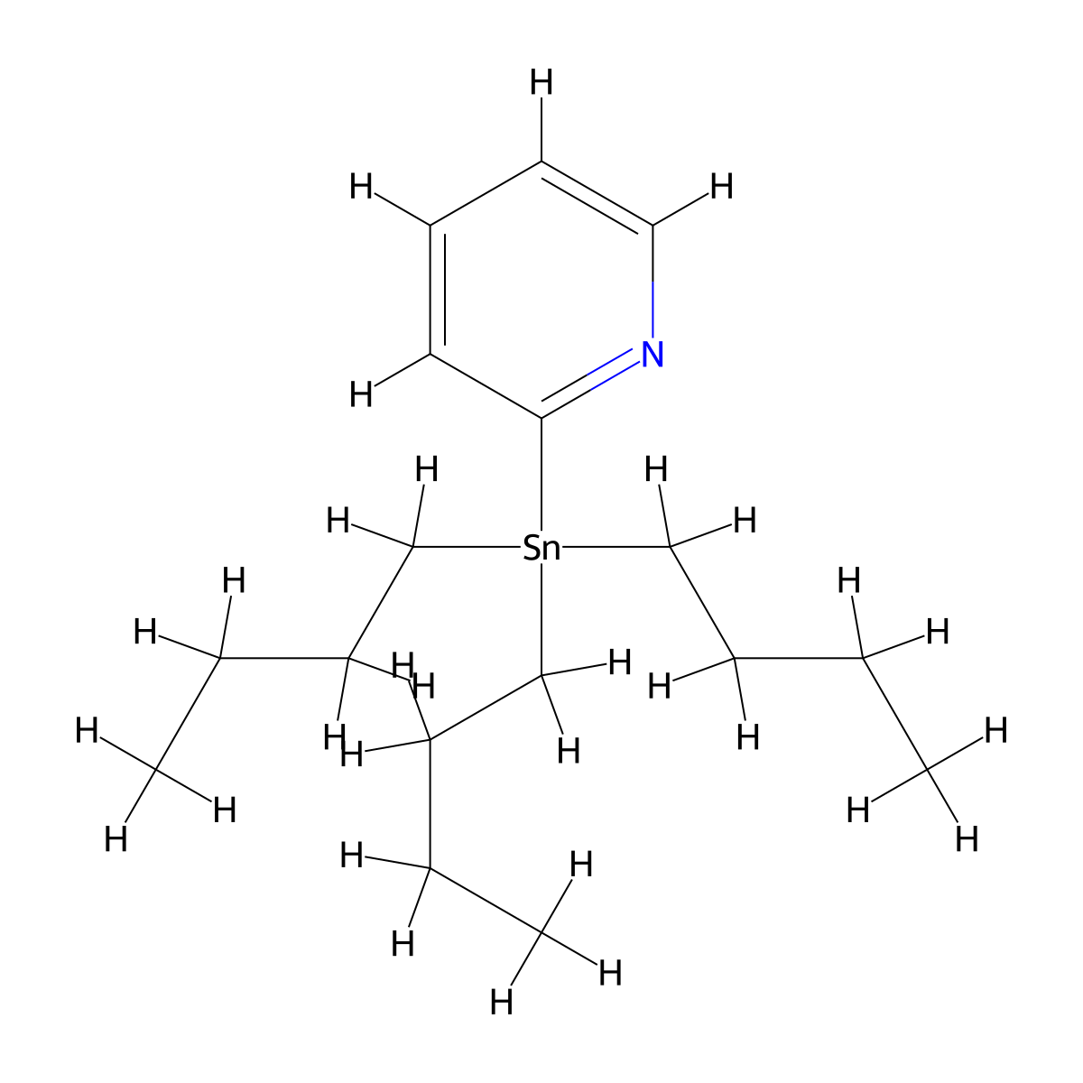 2-(Tributylstannyl)pyridine molecular structure, CAS 17997-47-6