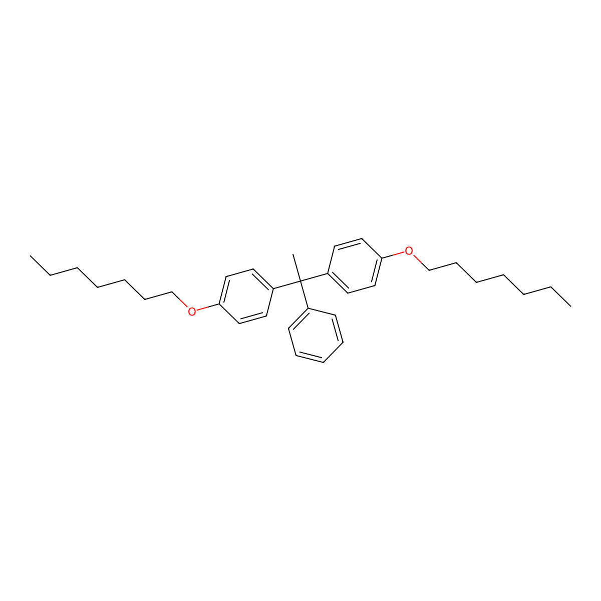 Benzene, 1,1'-(1-phenylethylidene)bis(4-(heptyloxy)- molecular structure, CAS 1799707-26-8