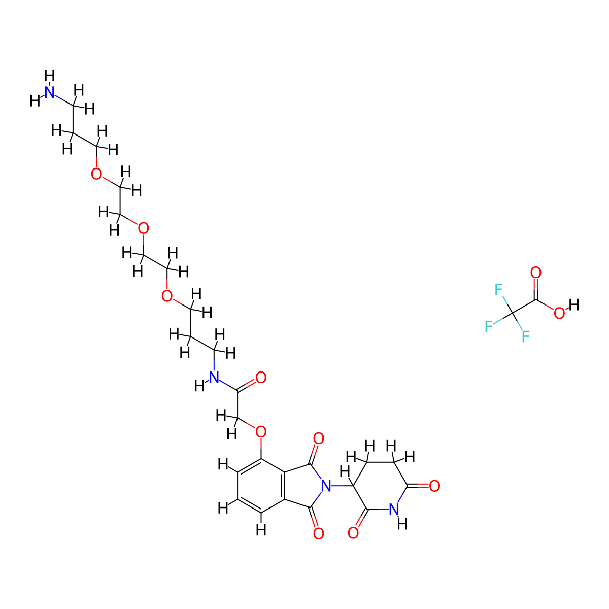 Thalidomide-O-amido-C3-PEG3-C1-NH2 molecular structure, CAS 1799711-29-7