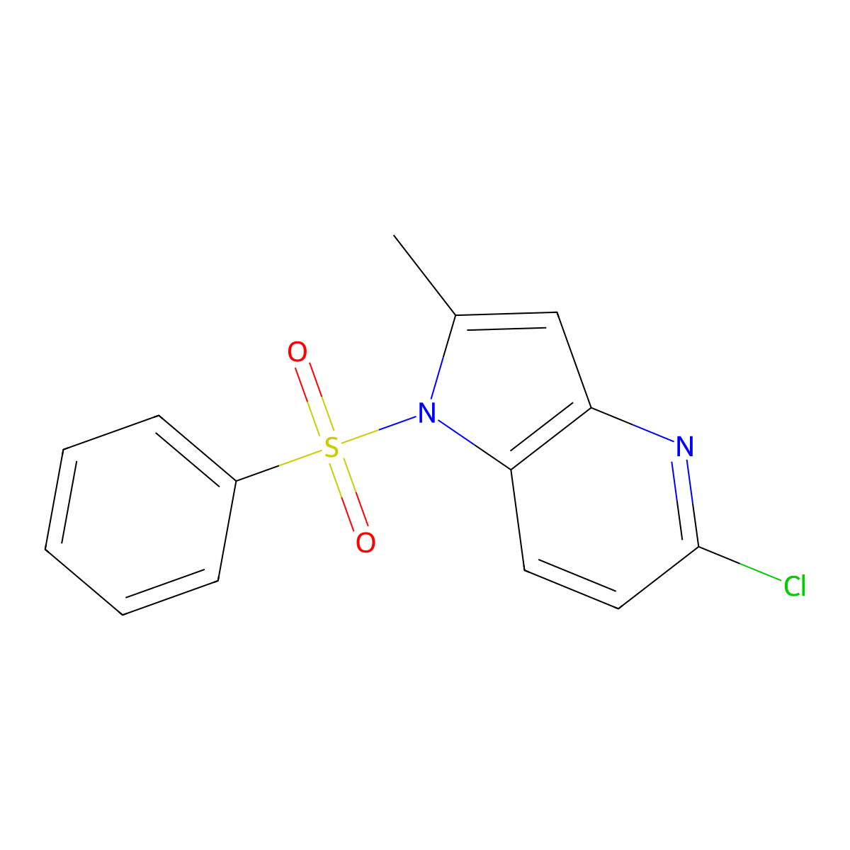 1-(Phensulfonyl)-5-chloro-2-methyl-1H-pyrrolo[3,2-B]pyridine molecular structure, CAS 1799726-59-2