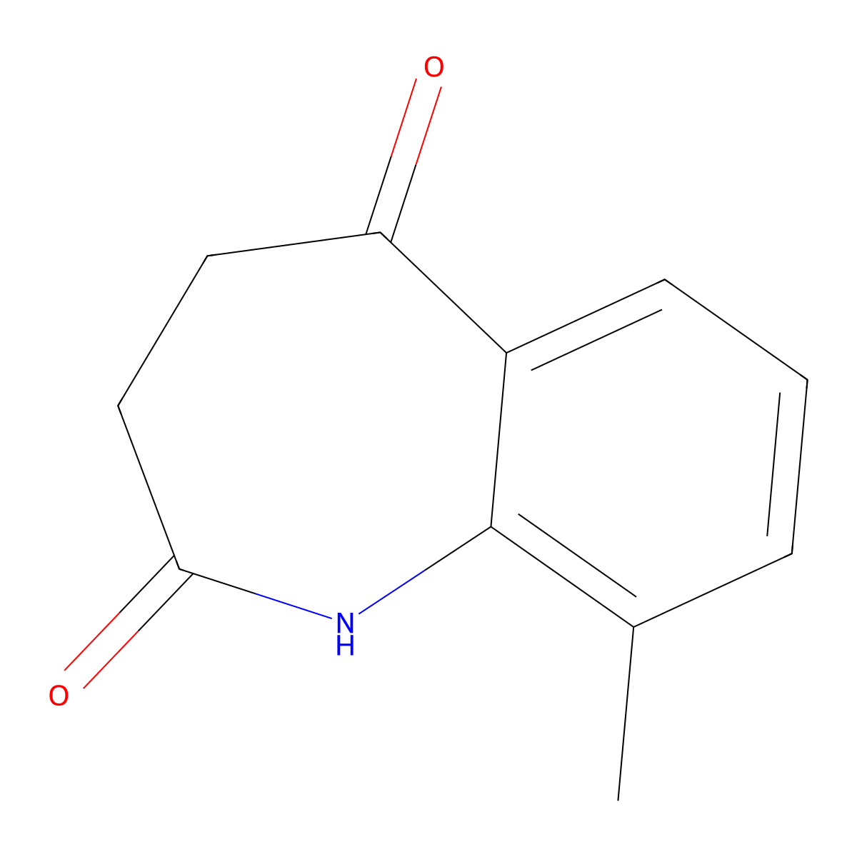 9-methyl-2,3,4,5-tetrahydro-1H-1-benzazepine-2,5-dione molecular structure, CAS 1799728-41-8