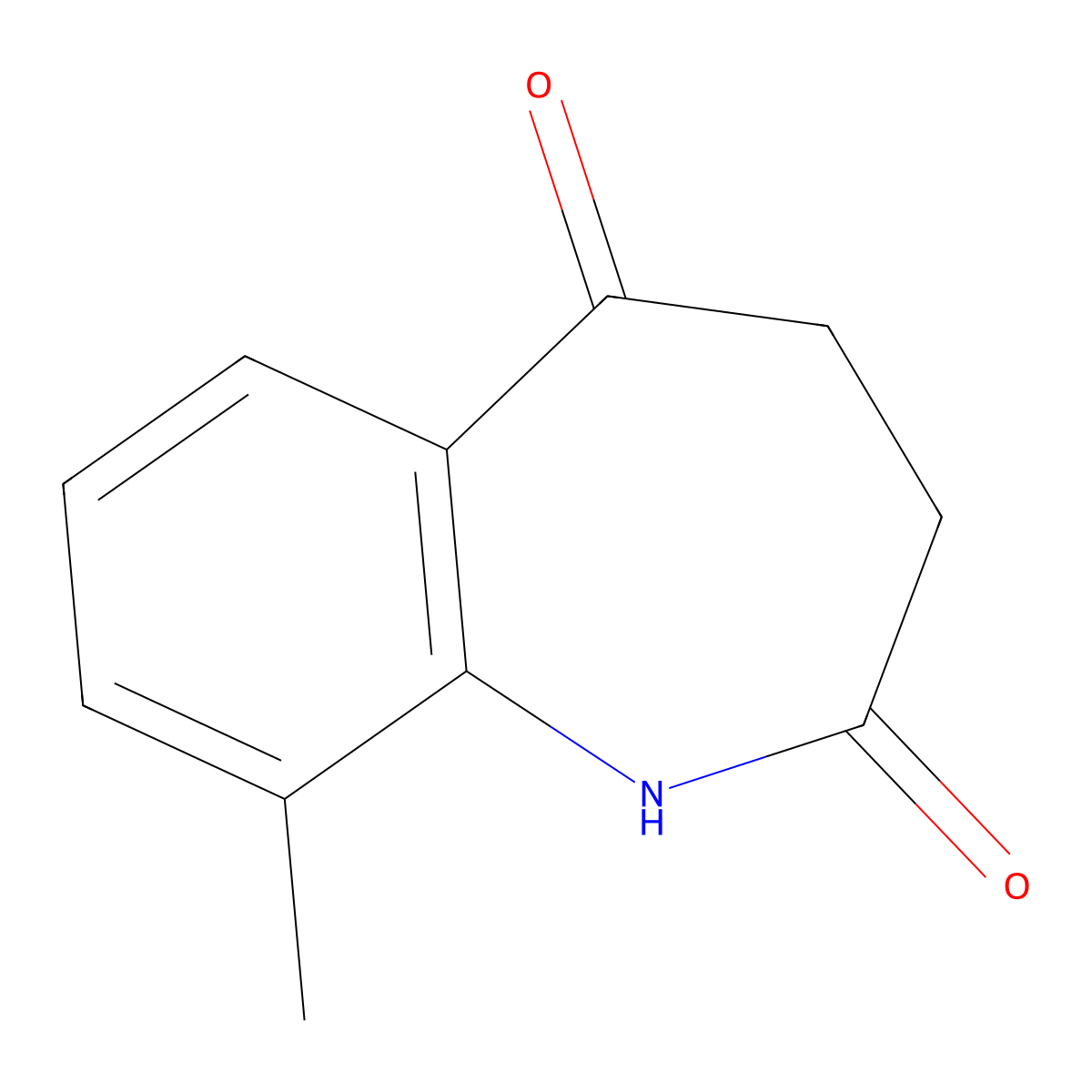 9-methyl-2,3,4,5-tetrahydro-1H-1-benzazepine-2,5-dione molecular structure, CAS 1799728-41-8