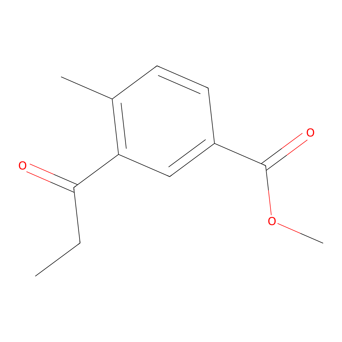 Methyl 4-methyl-3-propionylbenzoate molecular structure, CAS 1799749-63-5