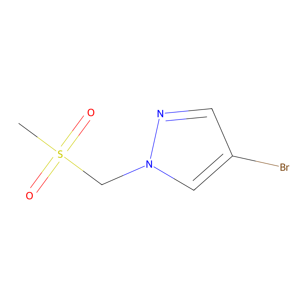 4-bromo-1-(methanesulfonylmethyl)-1H-pyrazole molecular structure, CAS 1799792-00-9