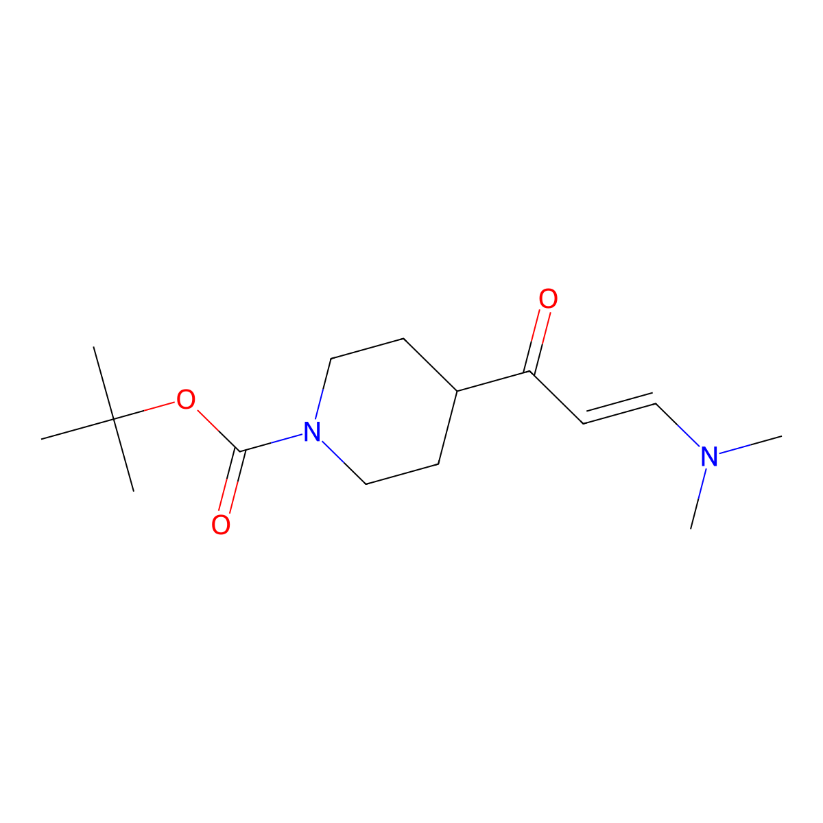 tert-Butyl 4-[(2E)-3-(dimethylamino)prop-2-enoyl]piperidine-1-carboxylate molecular structure, CAS 1799799-87-3