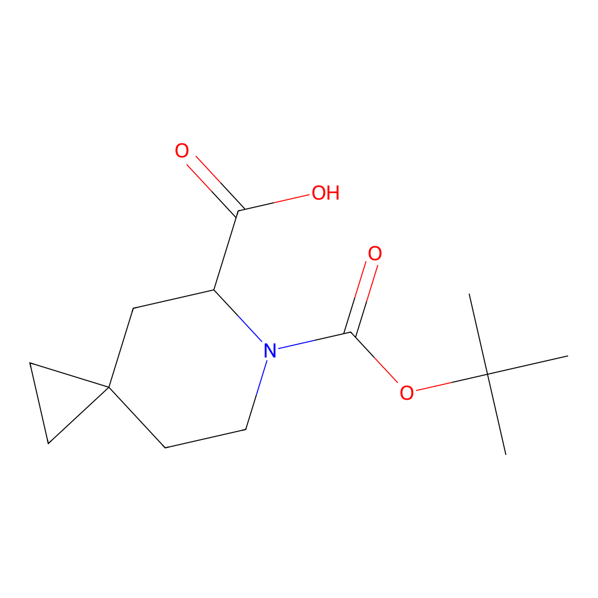 (5R)-6-[(tert-Butoxy)carbonyl]-6-azaspiro[2.5]octane-5-carboxylic acid molecular structure, CAS 1799811-92-9