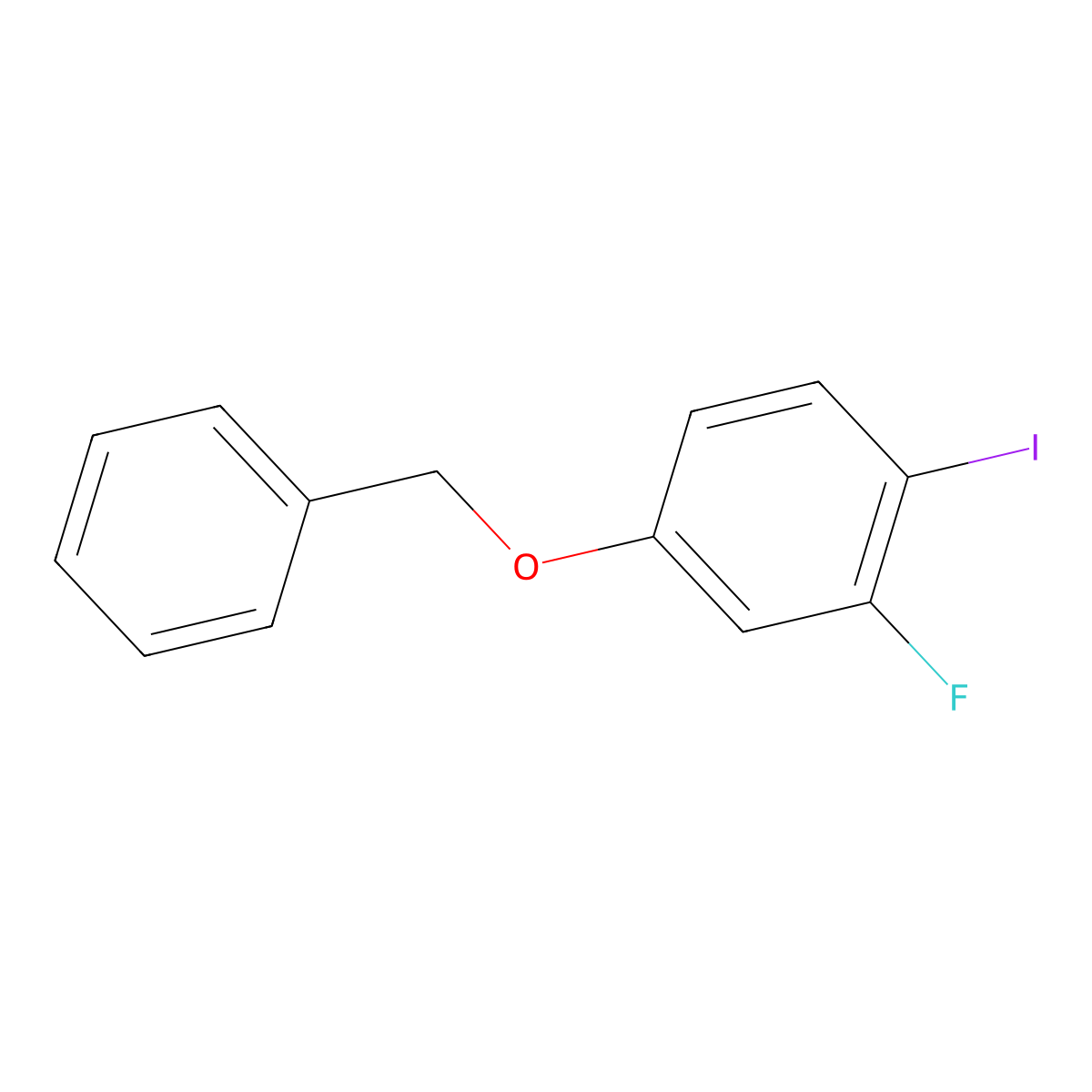 4-(Benzyloxy)-2-fluoro-1-iodobenzene molecular structure, CAS 1799824-50-2