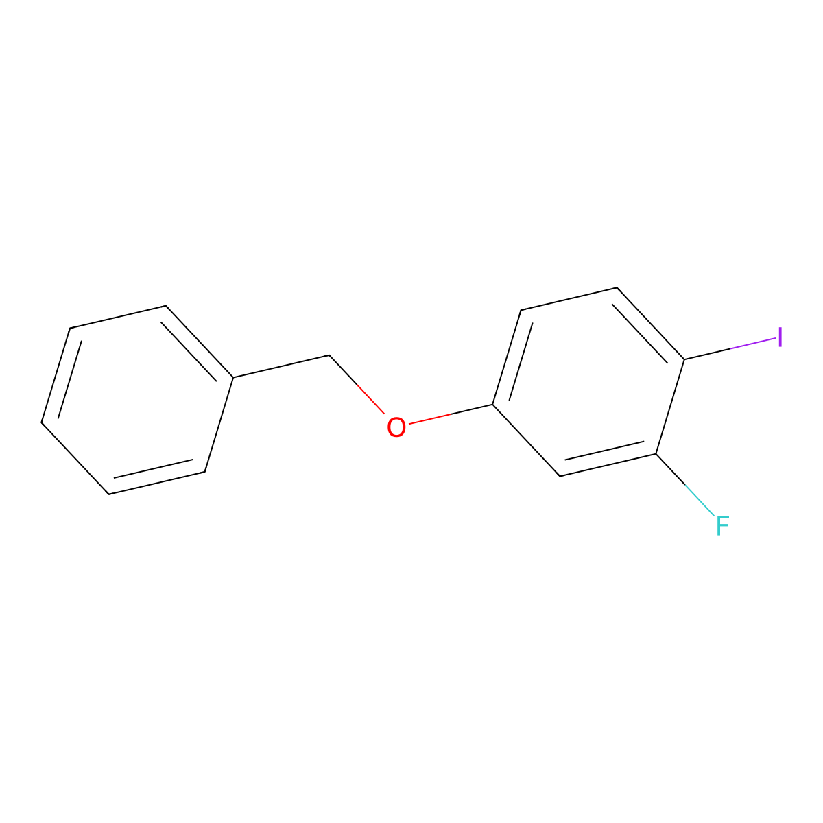4-(Benzyloxy)-2-fluoro-1-iodobenzene molecular structure, CAS 1799824-50-2
