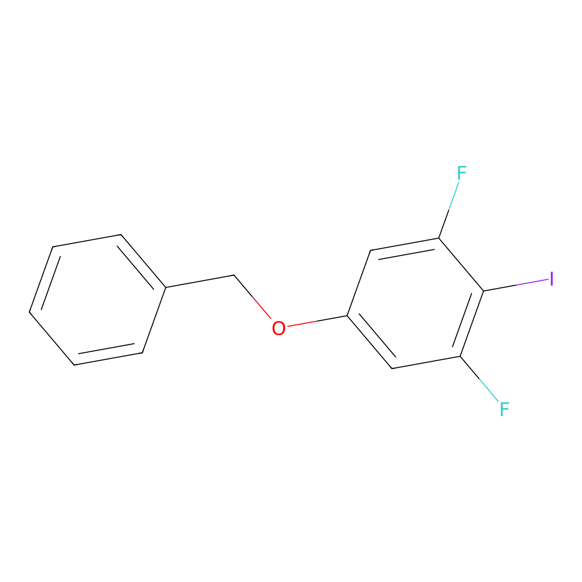 5-(Benzyloxy)-1,3-difluoro-2-iodobenzene molecular structure, CAS 1799824-81-9