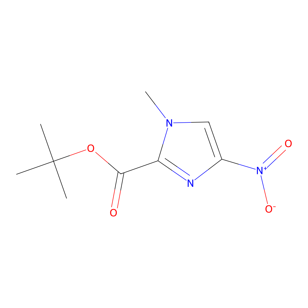 Tert-butyl 1-methyl-4-nitro-1H-imidazole-2-carboxylate molecular structure, CAS 179983-49-4