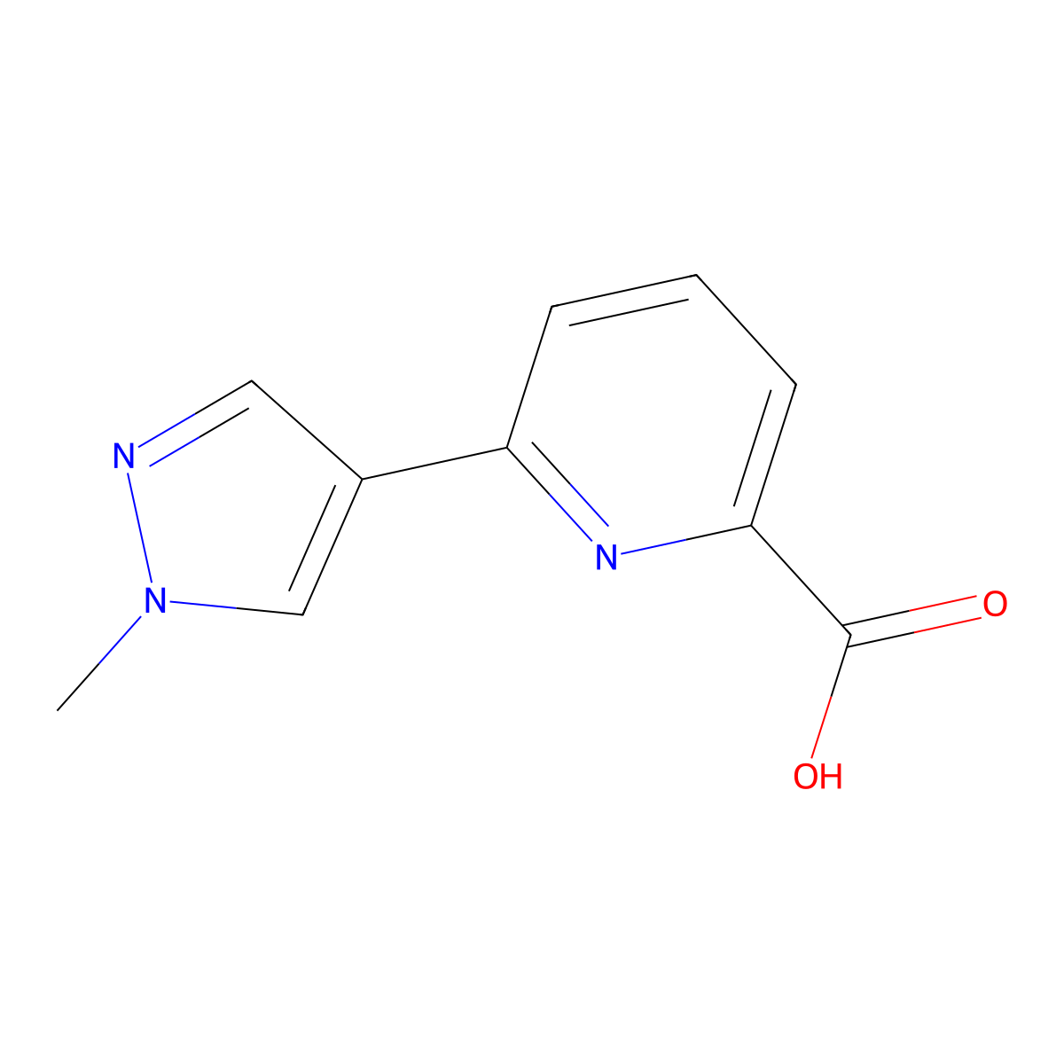 6-(1-Methyl-1H-pyrazol-4-yl)pyridine-2-carboxylic acid molecular structure, CAS 1799836-88-6