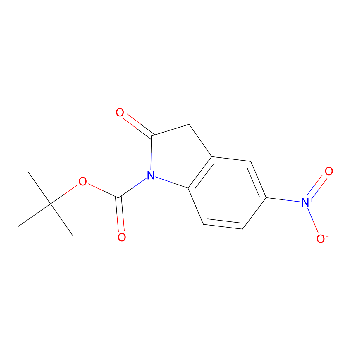 tert-Butyl 5-nitro-2-oxoindoline-1-carboxylate molecular structure, CAS 1799838-87-1