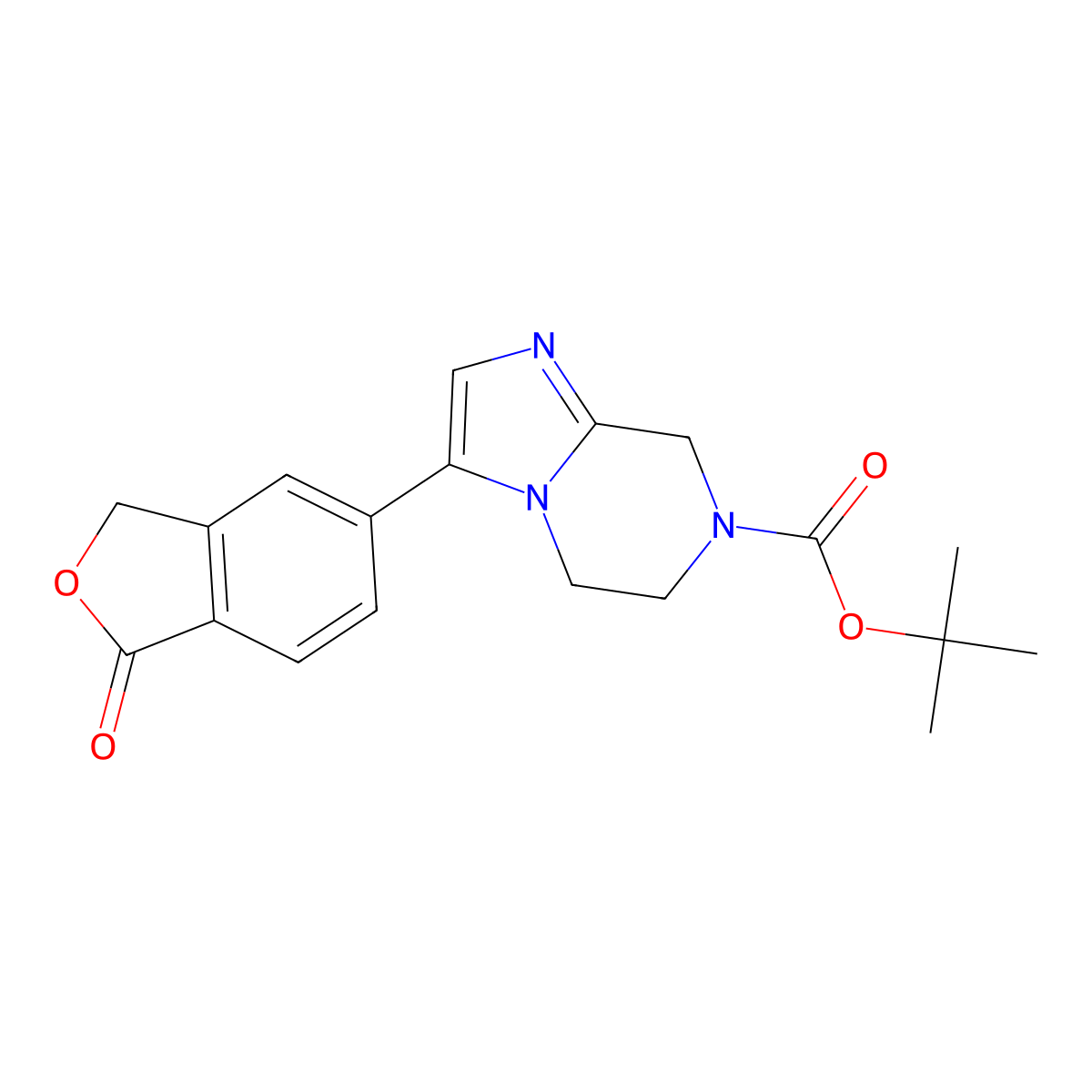 tert-butyl 3-(1-oxo-3H-2-benzofuran-5-yl)-6,8-dihydro-5H-imidazo[1,2-a]pyrazine-7-carboxylate molecular structure, CAS 1799842-60-6