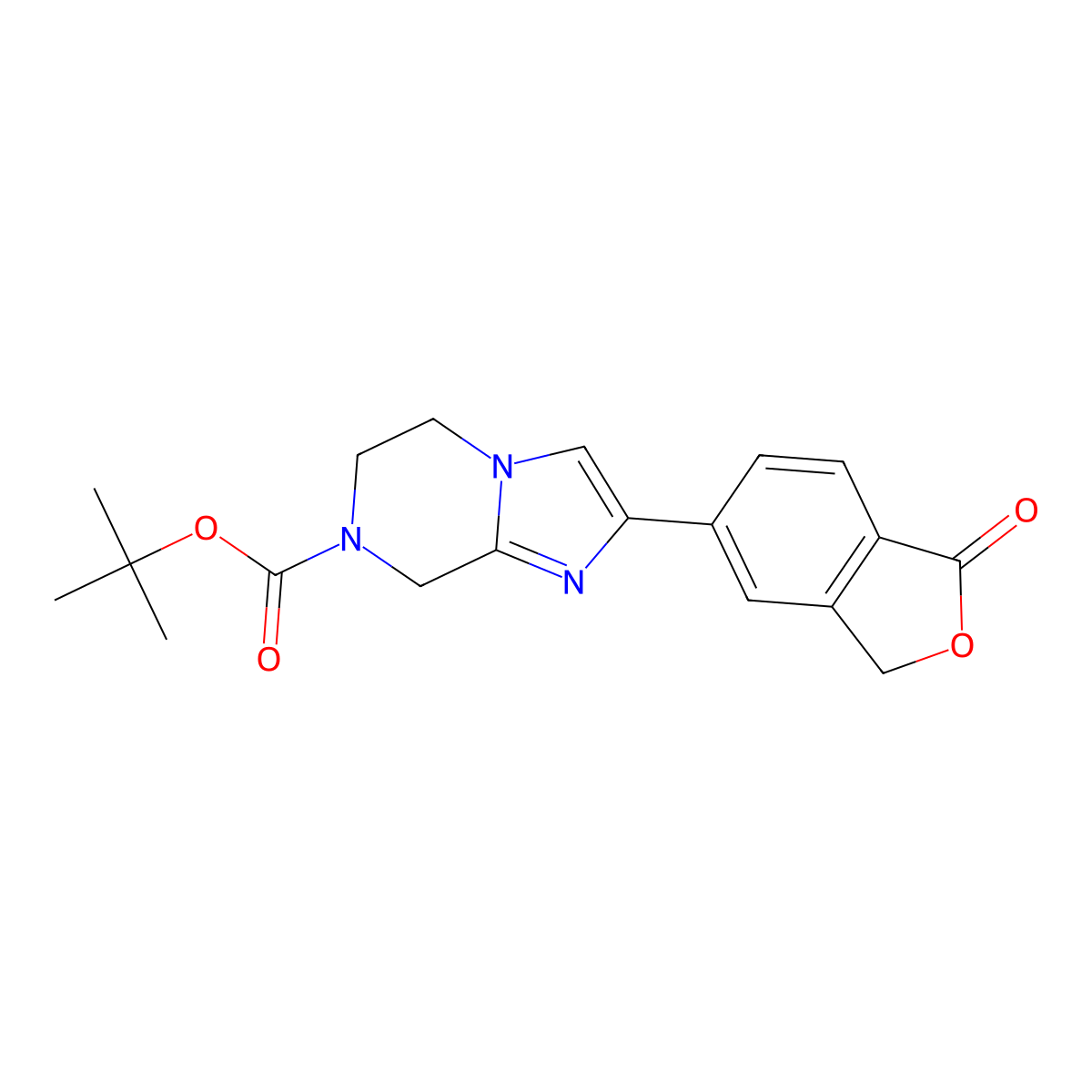 tert-butyl 2-(1-oxo-3H-2-benzofuran-5-yl)-6,8-dihydro-5H-imidazo[1,2-a]pyrazine-7-carboxylate molecular structure, CAS 1799842-62-8