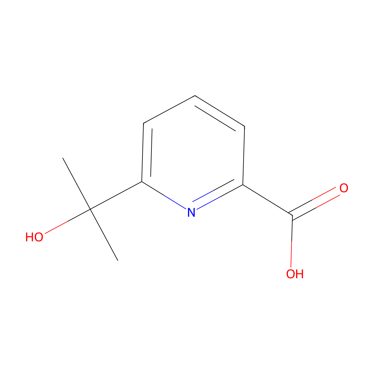 6-(2-Hydroxypropan-2-yl)pyridine-2-carboxylic acid molecular structure, CAS 1799890-65-5