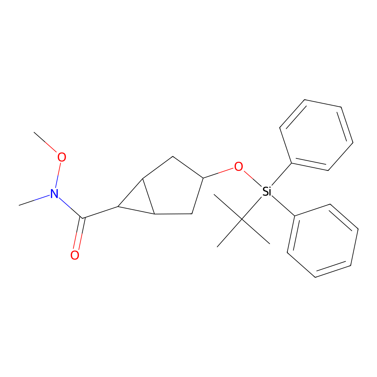 3-[[(1,1-Dimethylethyl)diphenylsilyl]oxy]-N-methoxy-N-methylbicyclo[3.1.0]hexane-6-carboxamide molecular structure, CAS 1799892-80-0