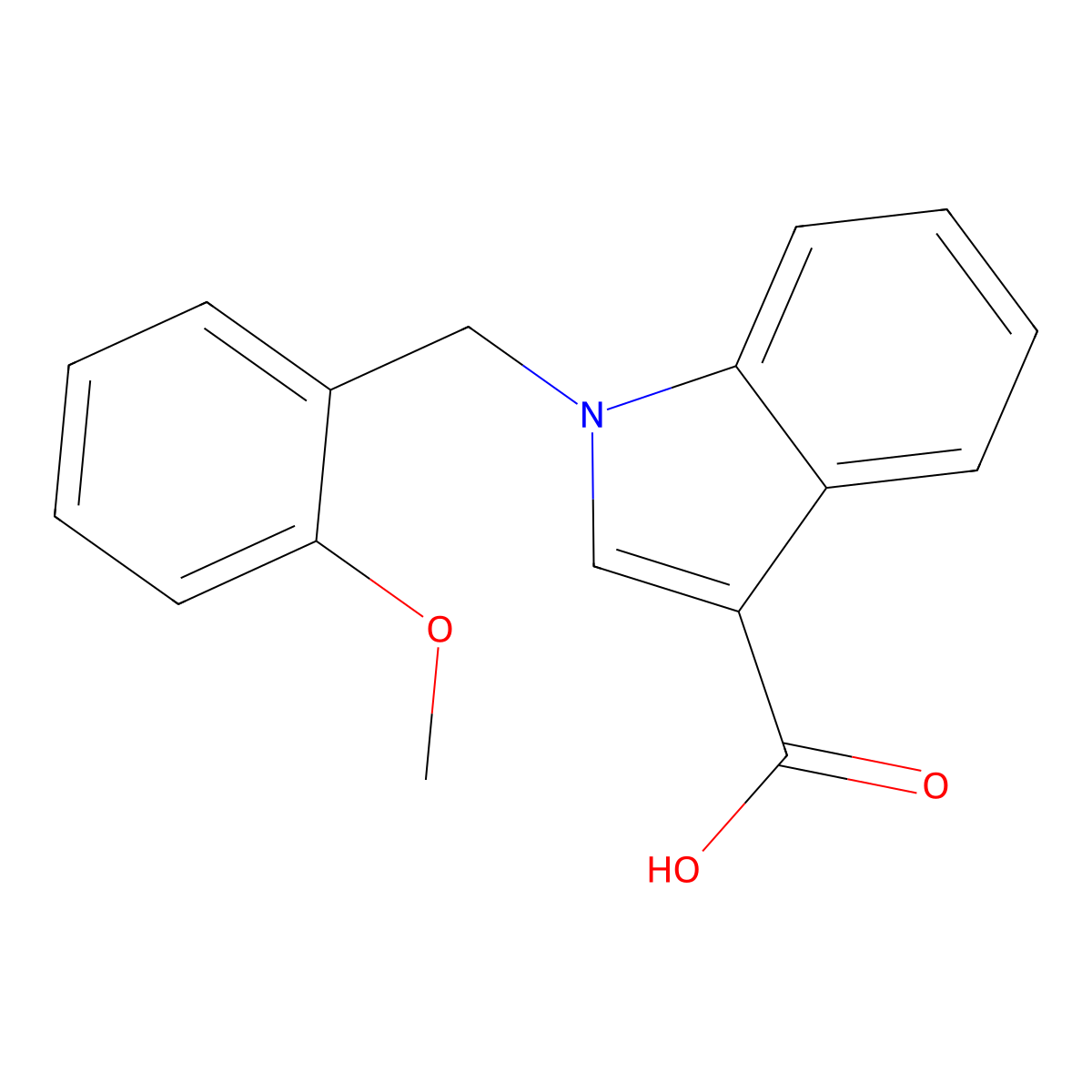 1-(2-Methoxybenzyl)-1h-indole-3-carboxylic acid molecular structure, CAS 179993-07-8