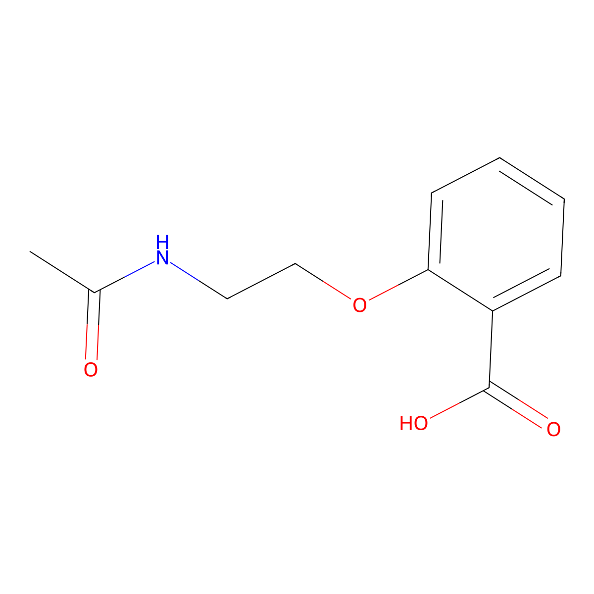 2-(2-Acetamidoethoxy)benzoic acid molecular structure, CAS 179993-39-6