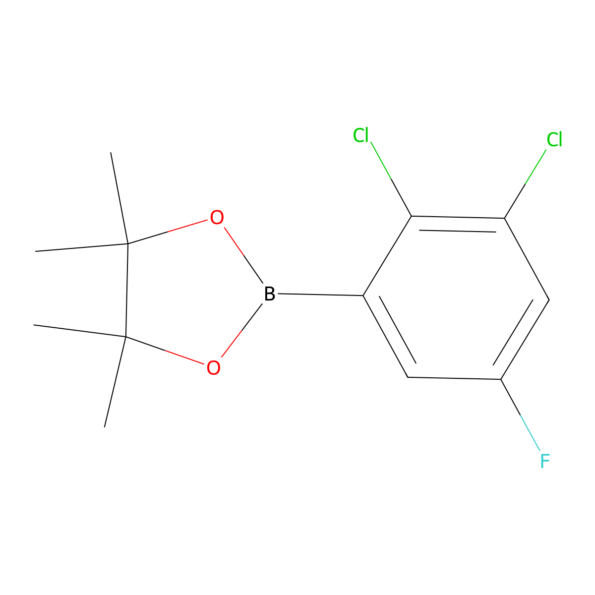 2-(2,3-Dichloro-5-fluorophenyl)-4,4,5,5-tetramethyl-1,3,2-dioxaborolane molecular structure, CAS 1799938-17-2