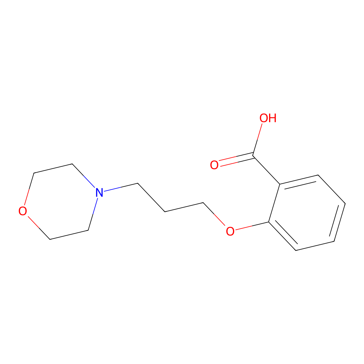 2-(3-Morpholin-4-yl-propoxy)-benzoic acid molecular structure, CAS 179994-92-4