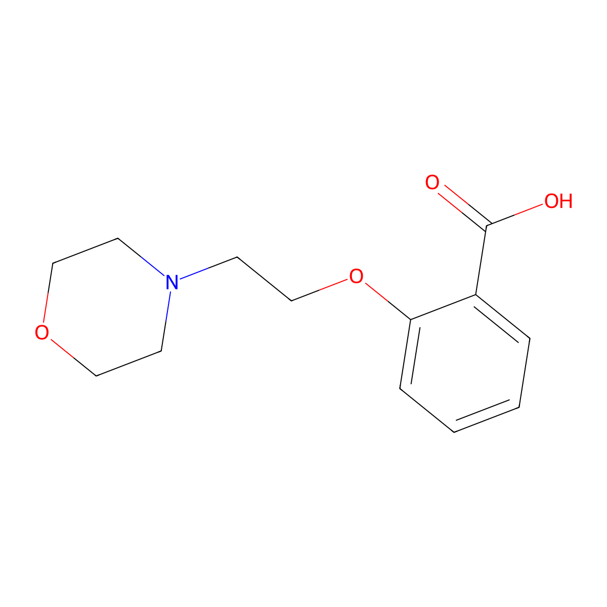 2-(2-Morpholin-4-ylethoxy)benzoic acid molecular structure, CAS 179994-93-5