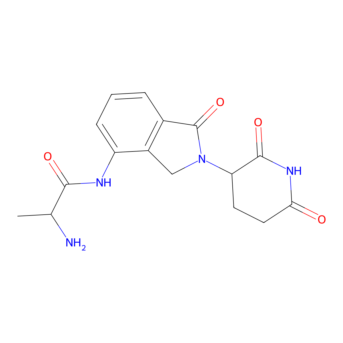 (2S)-2-amino-N-[2-(2,6-dioxopiperidin-3-yl)-1-oxo-2,3-dihydro-1H-isoindol-4-yl]propanamide molecular structure, CAS 1799944-23-2