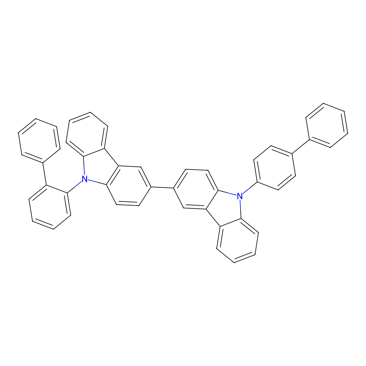 9-([1,1'-Biphenyl]-2-yl)-9'-([1,1'-biphenyl]-4-yl)-9H,9'H-3,3'-bicarbazole molecular structure, CAS 1799958-77-2