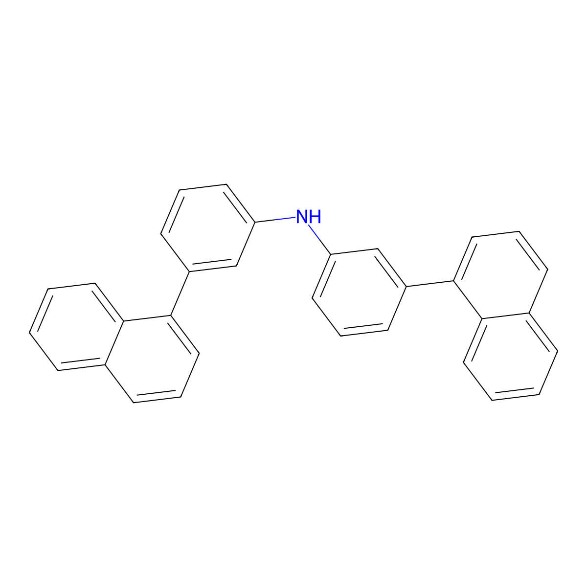 Bis(3-(naphthalen-1-yl)phenyl)amine molecular structure, CAS 1799972-10-3
