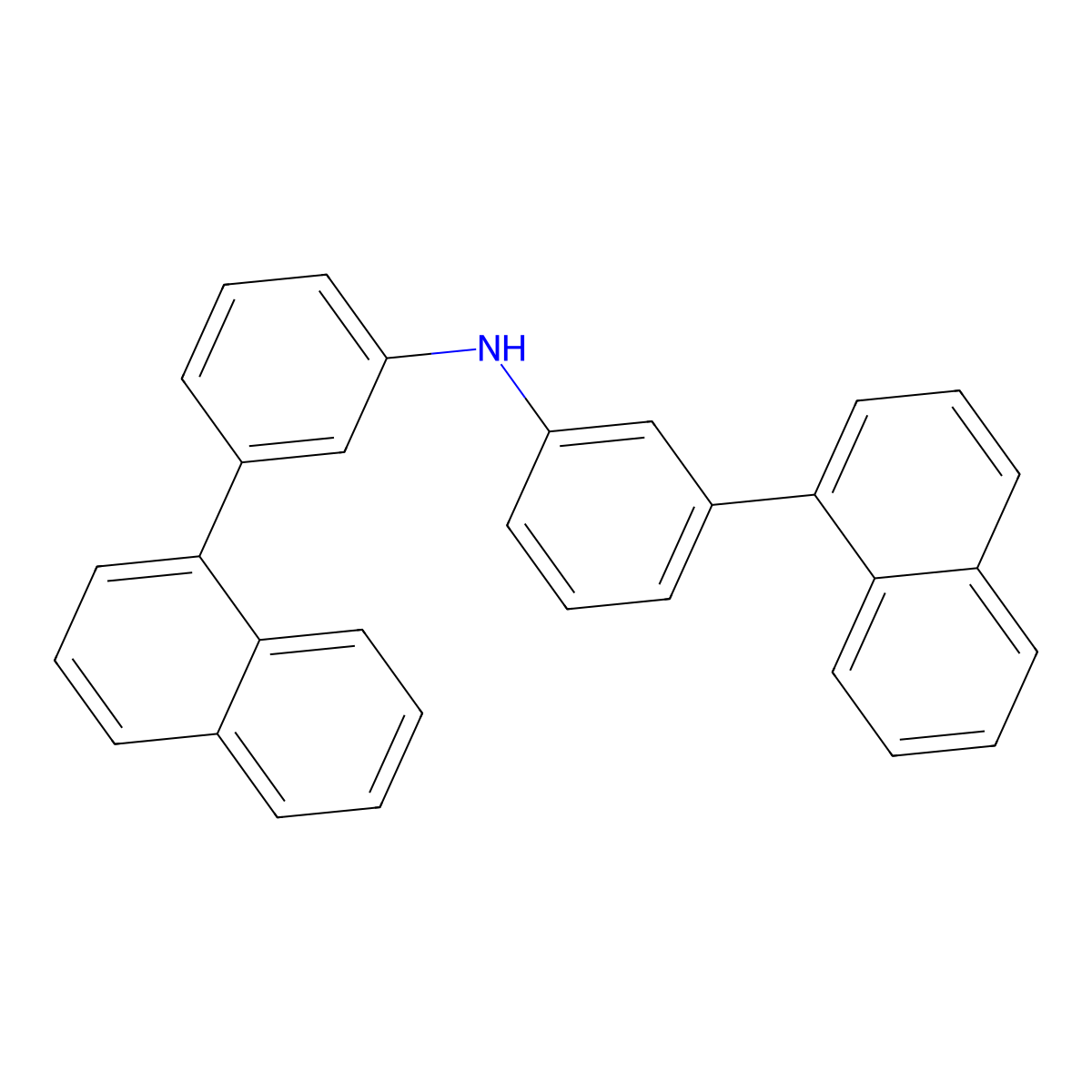 Bis(3-(naphthalen-1-yl)phenyl)amine molecular structure, CAS 1799972-10-3