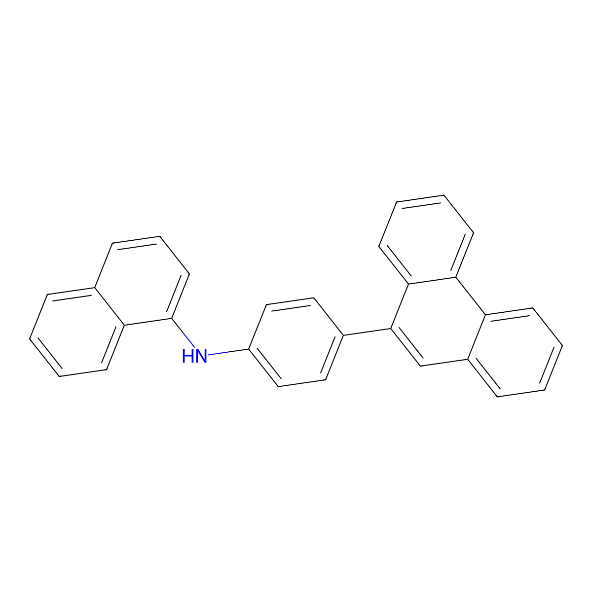N-(4-(Phenanthren-9-yl)phenyl)naphthalen-1-amine molecular structure, CAS 1799972-11-4