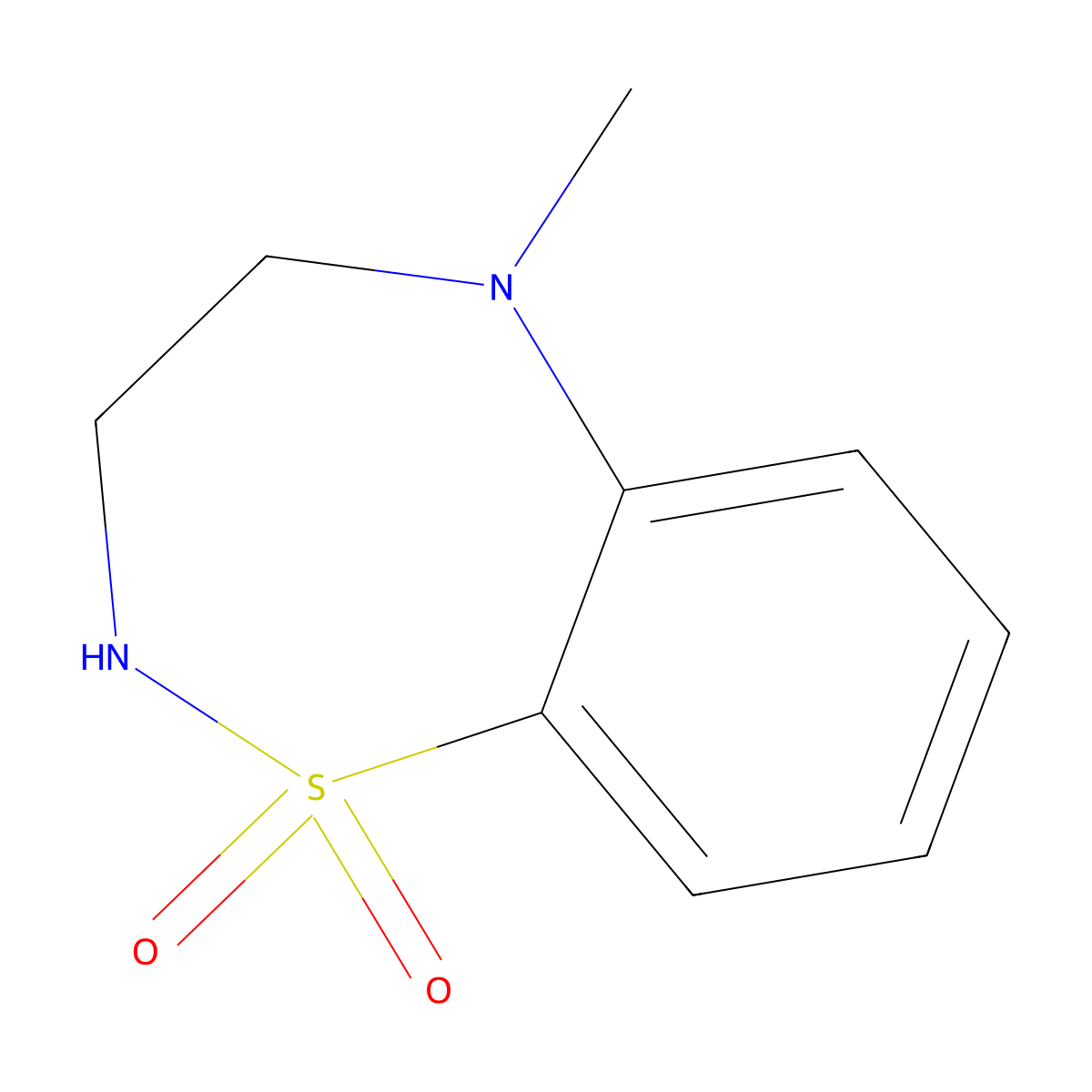 5-Methyl-2,3,4,5-tetrahydrobenzo[f][1,2,5]thiadiazepine 1,1-dioxide molecular structure, CAS 1799973-78-6