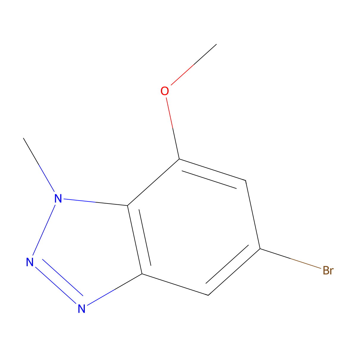 5-bromo-7-methoxy-1-methyl-1H-benzo[d][1,2,3]triazole molecular structure, CAS 1799973-82-2