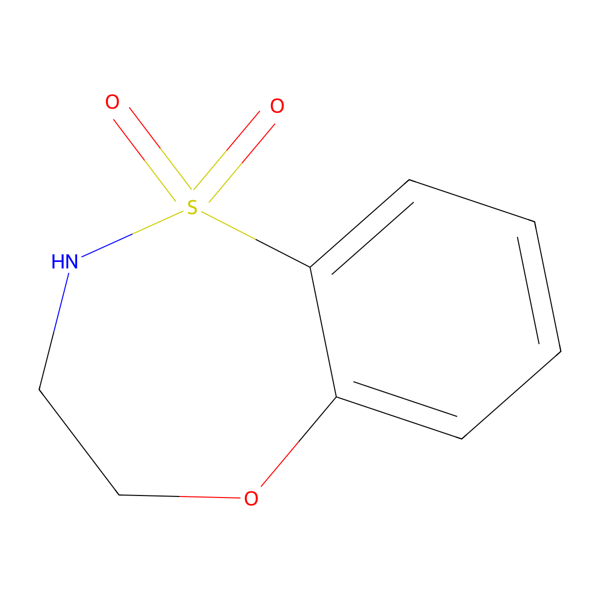 2H-5,1,2-Benzoxathiazepine, 3,4-dihydro-, 1,1-dioxide molecular structure, CAS 1799973-91-3
