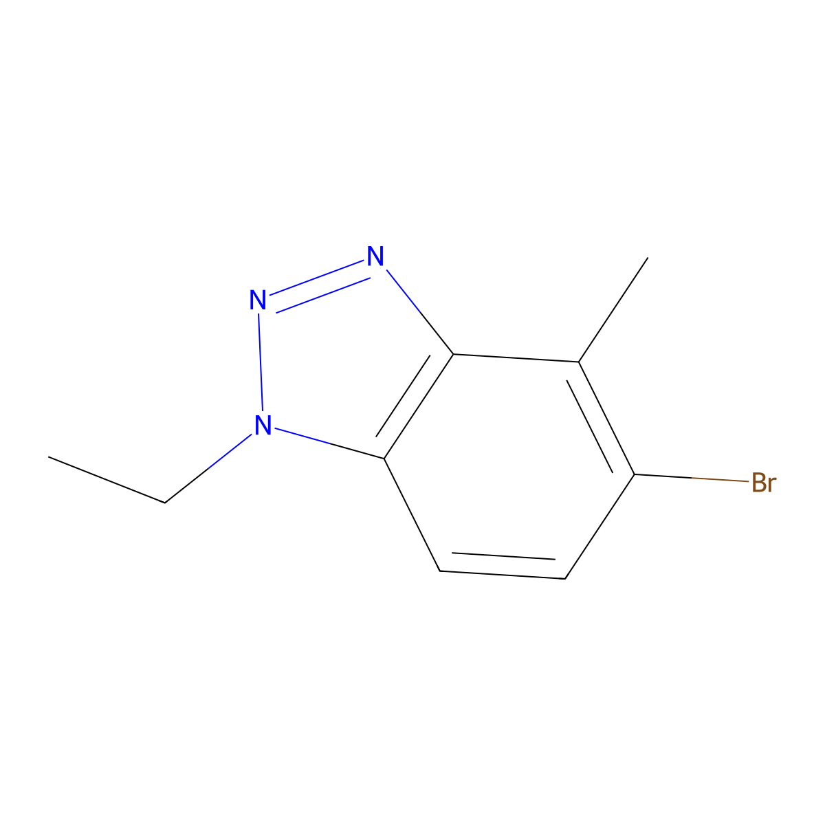 5-bromo-1-ethyl-4-methyl-1H-benzo[d][1,2,3]triazole molecular structure, CAS 1799974-74-5
