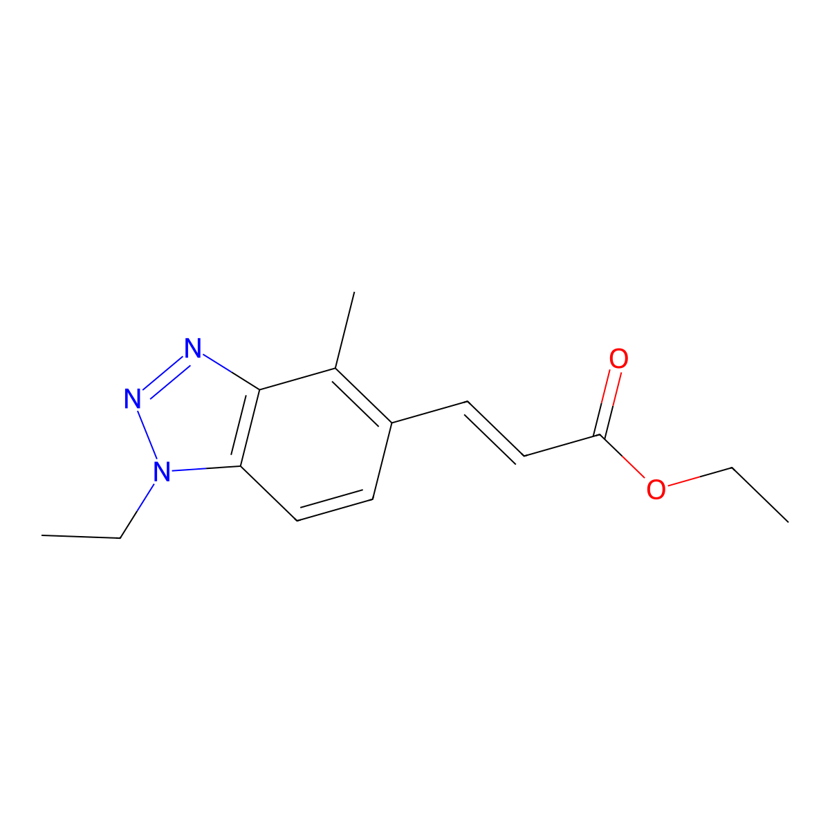 (E)-Ethyl 3-(1-ethyl-4-methyl-1H-benzo[d][1,2,3]triazol-5-yl)acrylate molecular structure, CAS 1799974-75-6