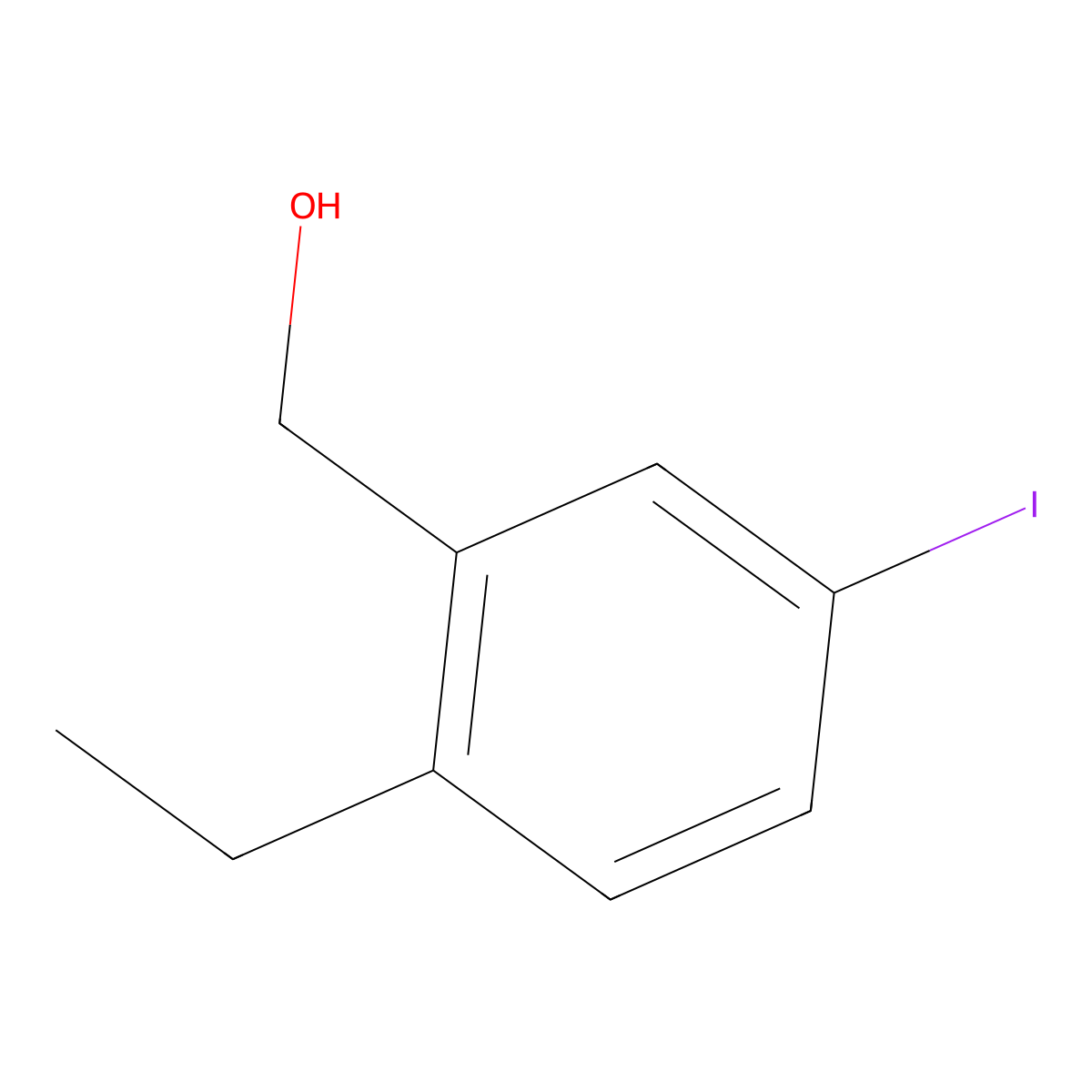 (2-Ethyl-5-iodophenyl)methanol molecular structure, CAS 1799974-93-8