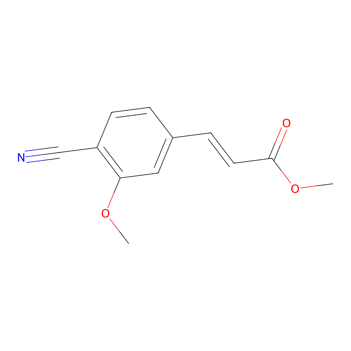 (E)-Methyl 3-(4-cyano-3-methoxyphenyl)acrylate molecular structure, CAS 1799979-39-7